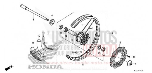 RUOTA ANTERIORE (CRF250L) CRF250LF di 2015